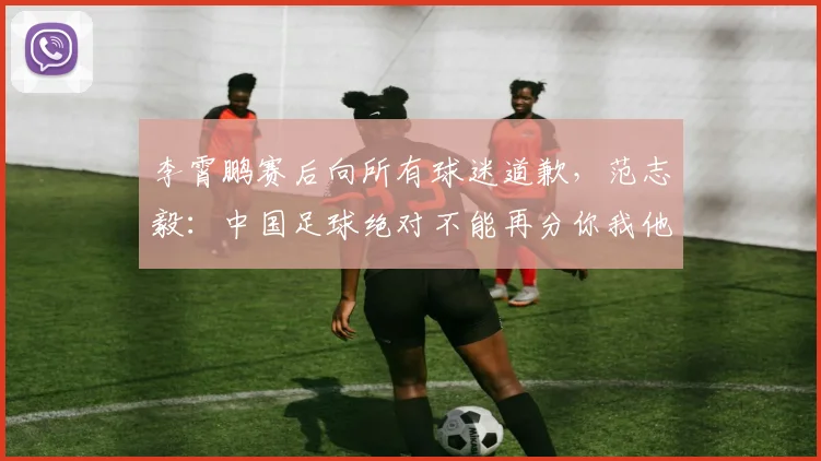 李霄鹏赛后向所有球迷道歉，范志毅：中国足球绝对不能再分你我他